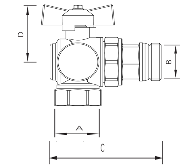 Brass ball valve with gauge   (2)